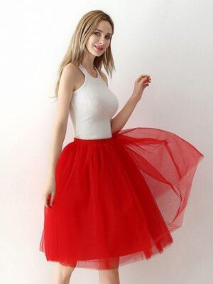 Sz050 Piros tüllszoknya