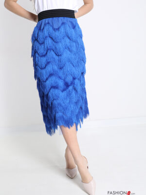 Sz051 Királykék rojtos szoknya