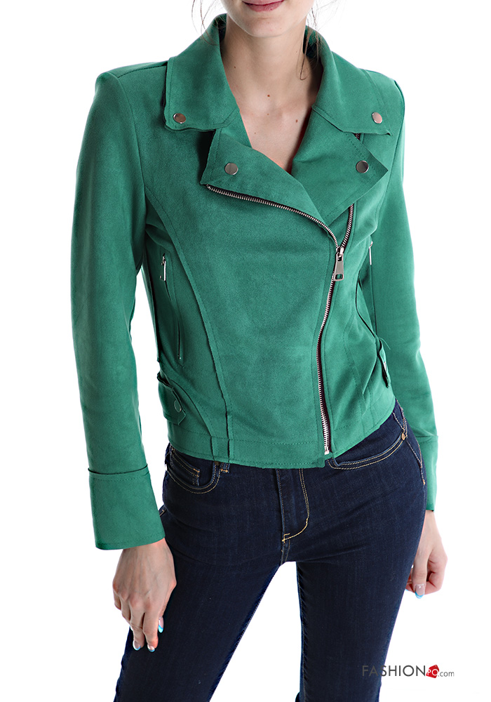 KA024 Benettonzöld velúr dzseki - Image 2