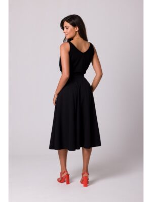 Sz013 Fekete magas derekú szoknya