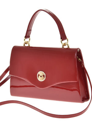 T13 Piros lakk kézitáska