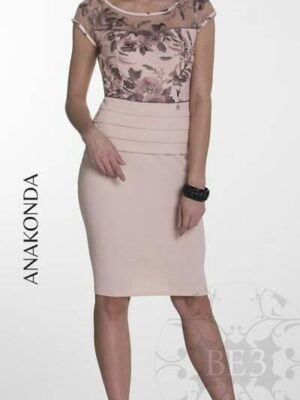 R273 Púder rózsaszín örömanya ruha