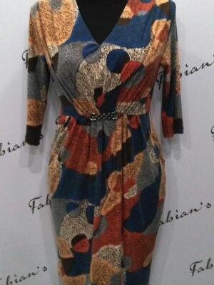 R161 Ősz szinei csatos ruha