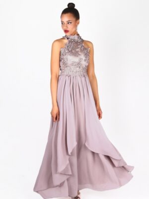 R124  Antikrózsa hosszú ruha