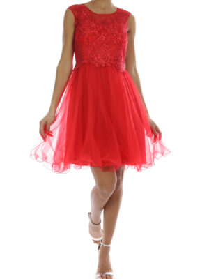 R141 Piros tüll aljú ruha