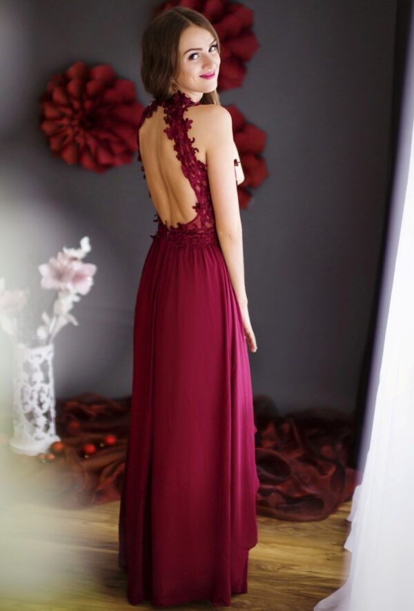 R310 Burgundi maxi ruha - Image 4