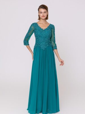 R145 Smaragdzöld maxi ruha